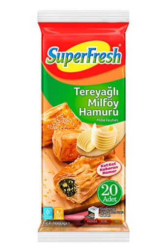 SÜPERFRESH TEREYAĞLI MİLFÖY HAMURU 1 KG. ürün görseli