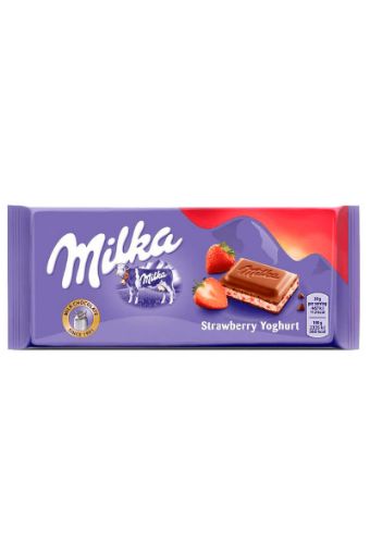 MILKA ÇİLEKLİ YOĞURTLU 100 GR. ürün görseli