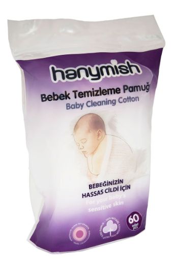 HANYMISH BEBEK TEMİZLEME PAMUĞU 60'LI. ürün görseli