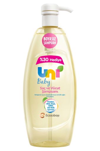 UNİ BABY BEBE ŞAMPUAN BOYASIZ 900 ML. ürün görseli