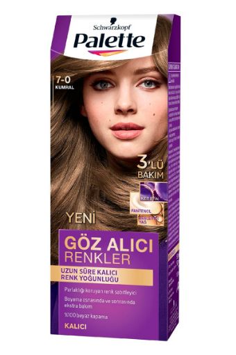 PALETTE SAÇ BOYASI NATUREL GÖZ ALICI KUMRAL (7-0) 50 ML. ürün görseli