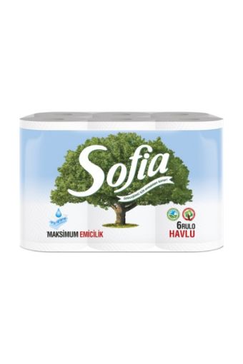 LİLA SOFİA KAĞIT HAVLU SADE 6'LI. ürün görseli