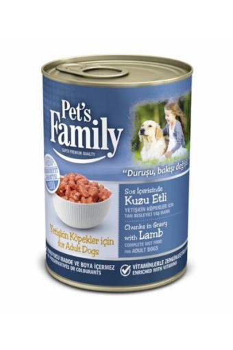 PET'S FAMILY KÖPEK KONSERVESİ 400GR KUZU ETLİ. ürün görseli