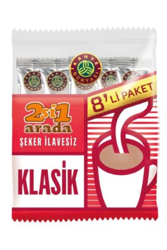 KAHVE DÜNYASI 2'Sİ 1 ARADA 8'Lİ KLASİK ŞEKERSİZ. ürün görseli