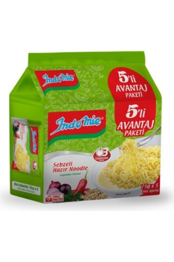 Indomie 5'li Paket Sebzeli Noodle. ürün görseli